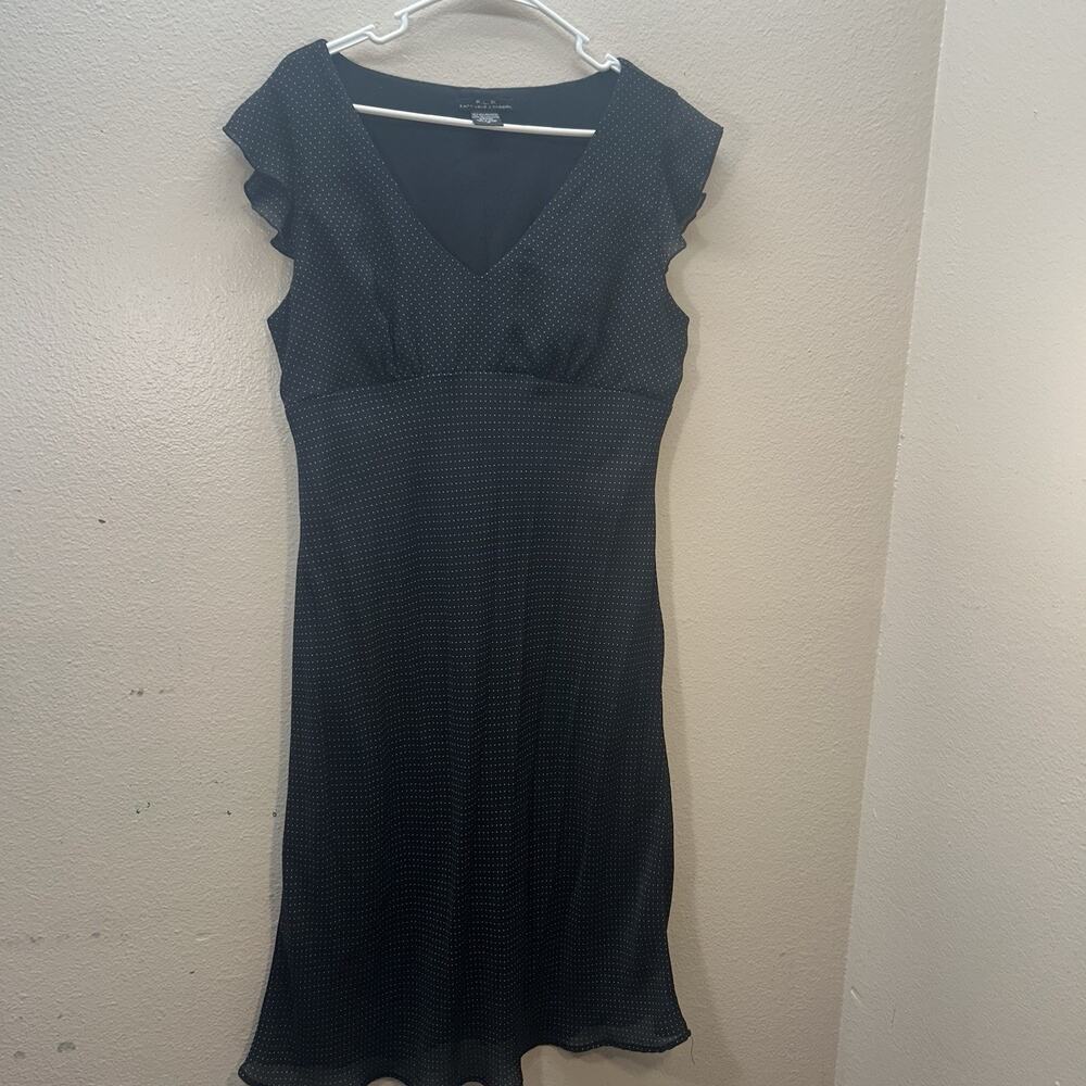 Vtg FLP Polka Dot Babydoll Empire Waist Slip Dress Y2K Coquette Midi SZ 16 Party